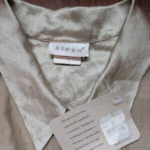 KLEEN brand new with tag linen and silk shirt size S